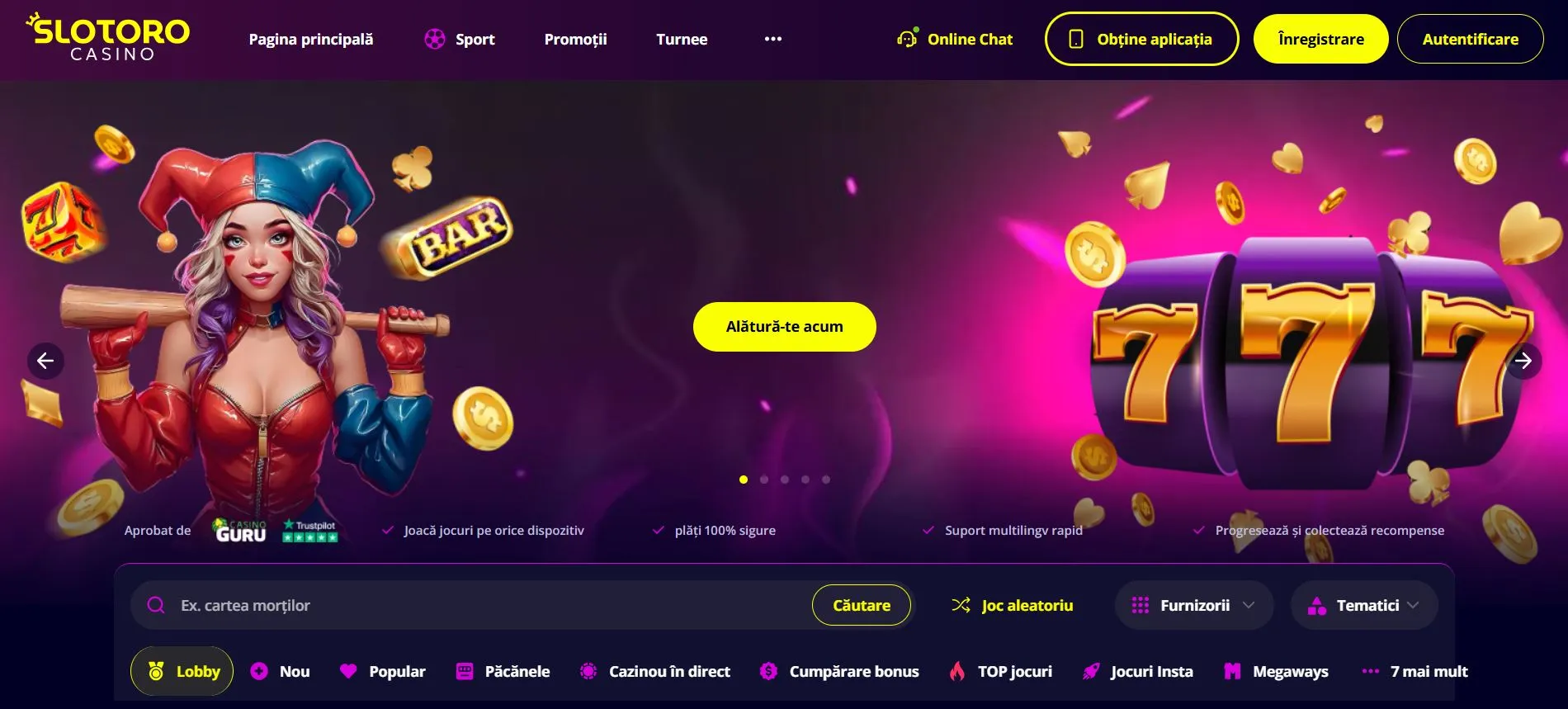 Lista cazinouri online Slotoro Casino